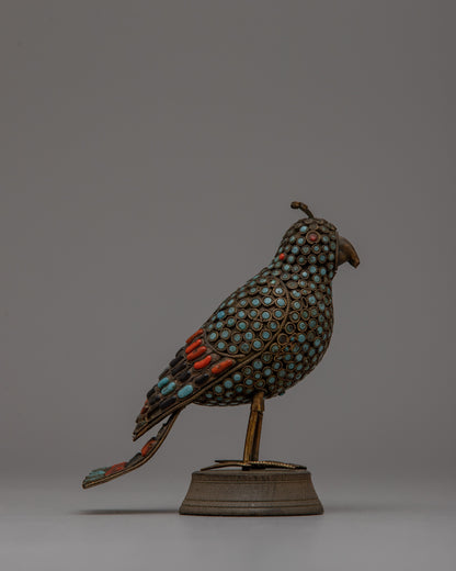 Decorative Brass Bird Sculpture 