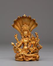 Handcrafted Vishnu Copper Statue