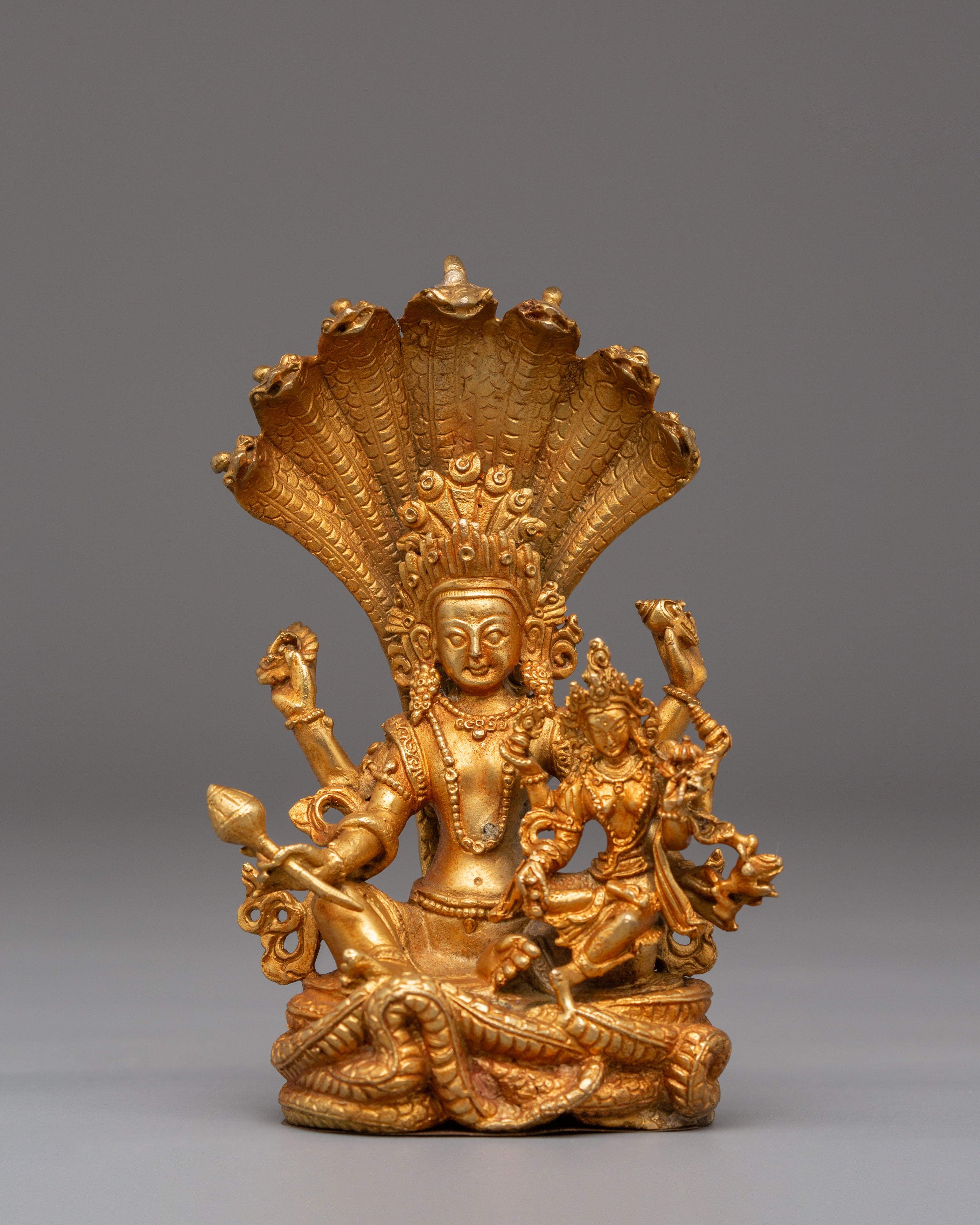 Handcrafted Vishnu Copper Statue