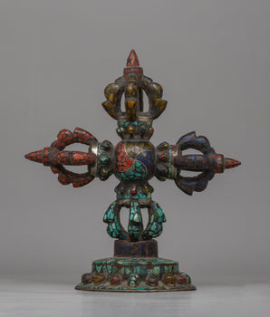Tibetan Double Vajra Brass