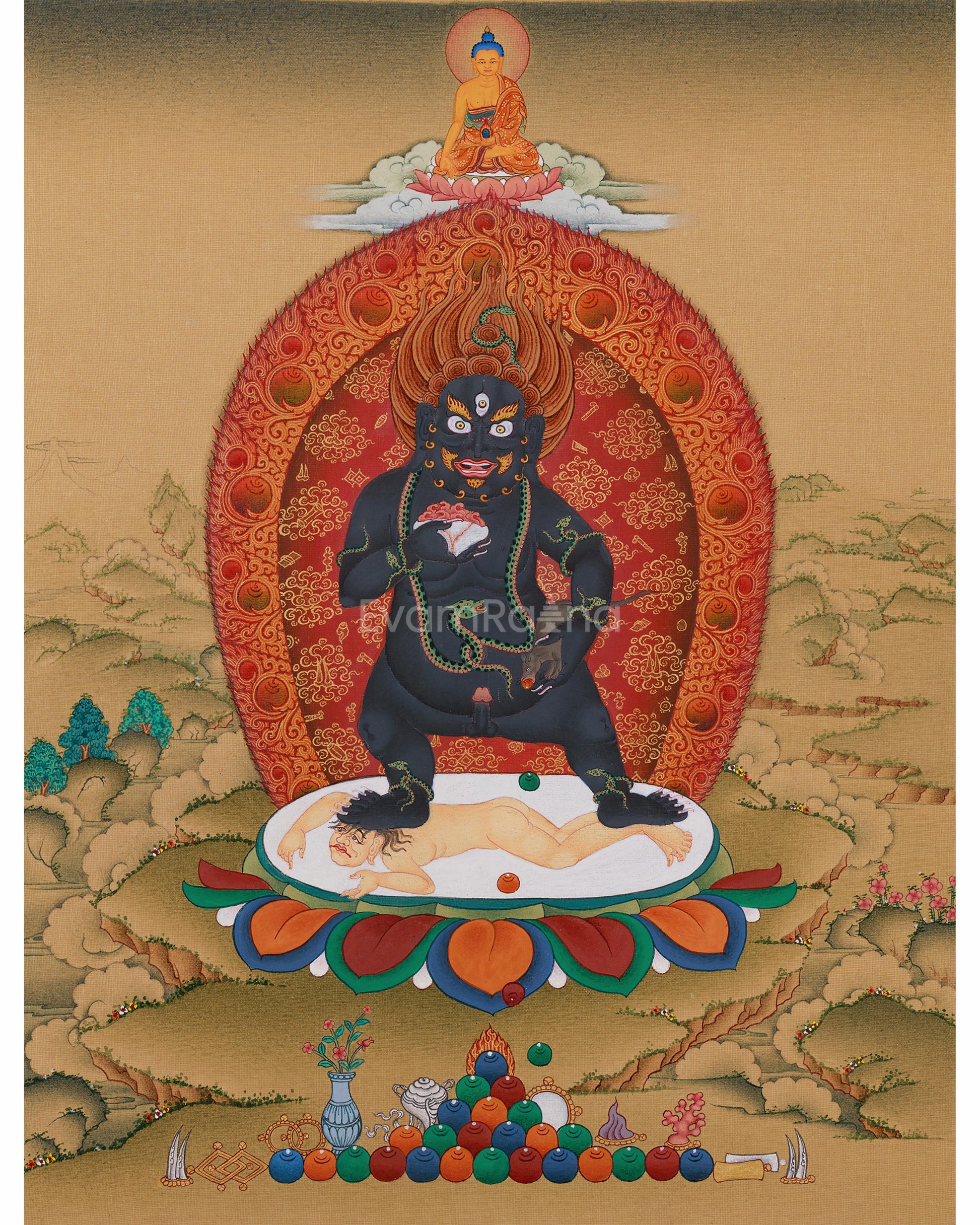 sacred-standing-black-dzambhala-wealth-deity