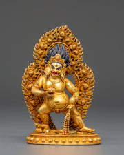 Wealth Guardian Black Dzambhala Statue | Himalayan Handcrafted Artwork