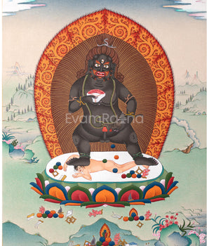 Black Dzambhala Thangka