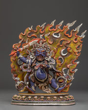 Semi-Wrathful Black Manjushri Statue | Tibetan Purification Deity