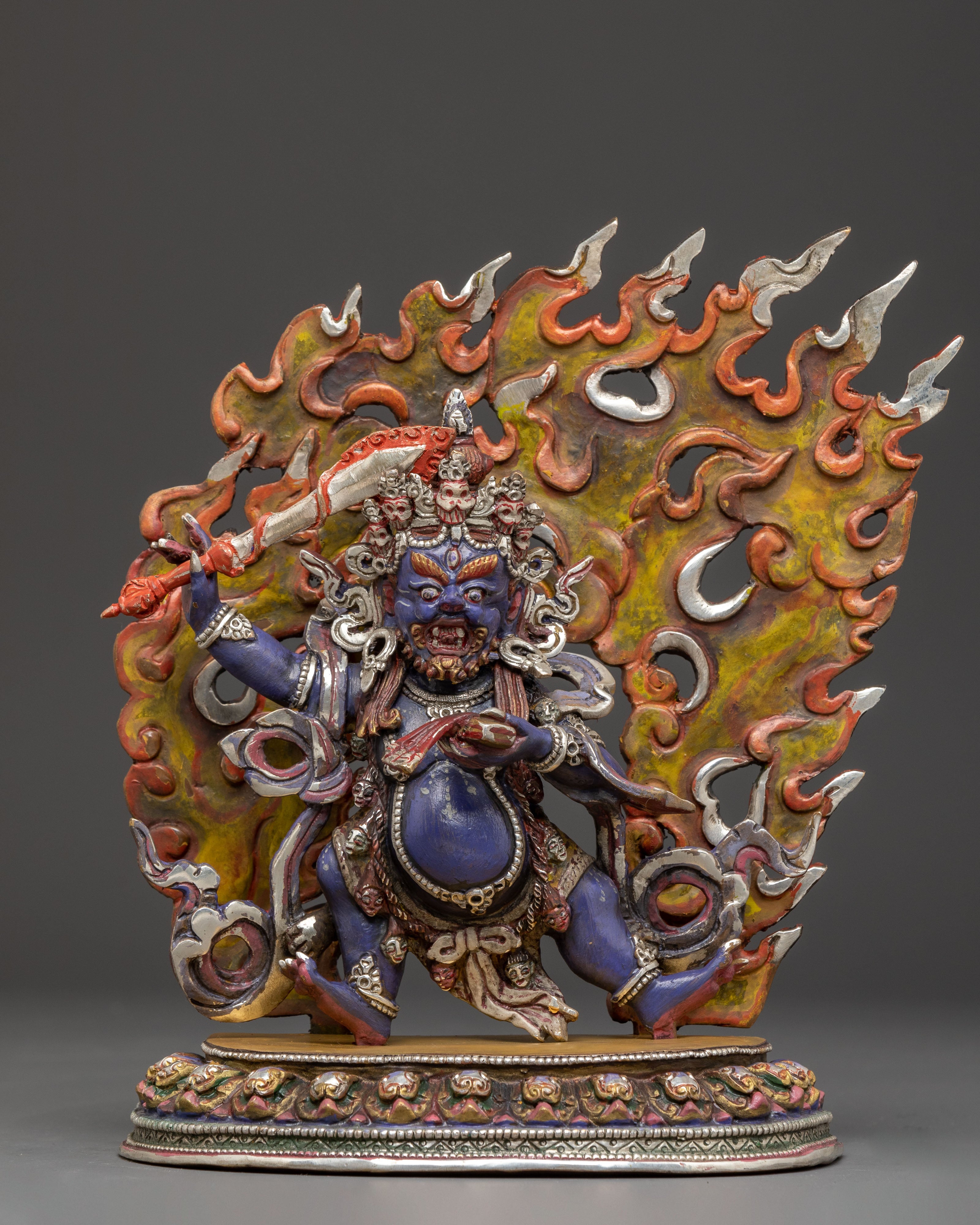Semi-Wrathful Black Manjushri Statue | Tibetan Purification Deity