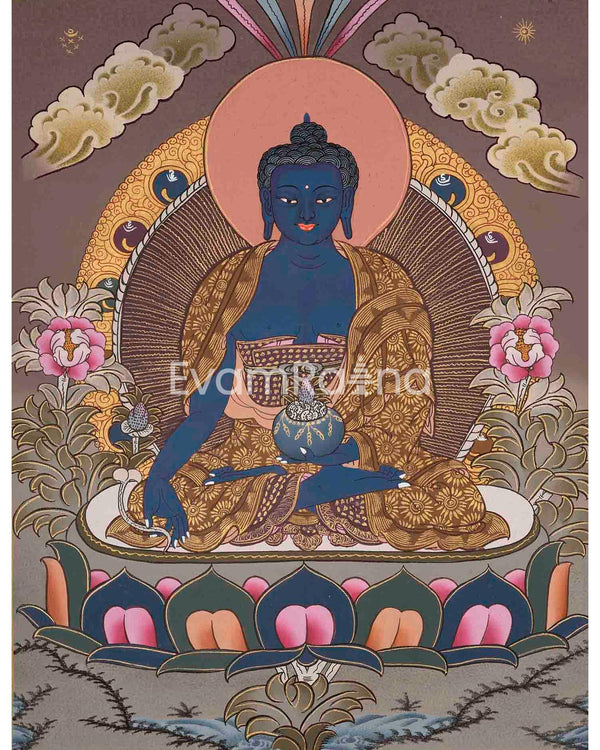 Blue Medicine Buddha Thangka