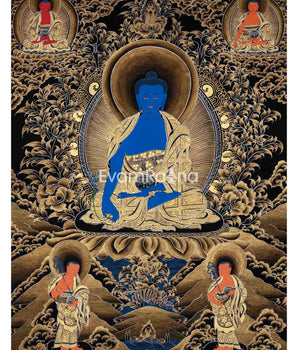 Blue Medicine Buddha Thangka 