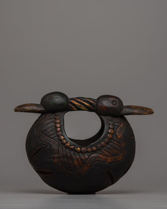 Wooden Boat Statue