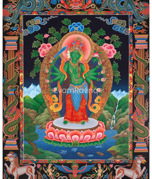 Paubha Painting Of Bodhisattva Avalokiteshvara