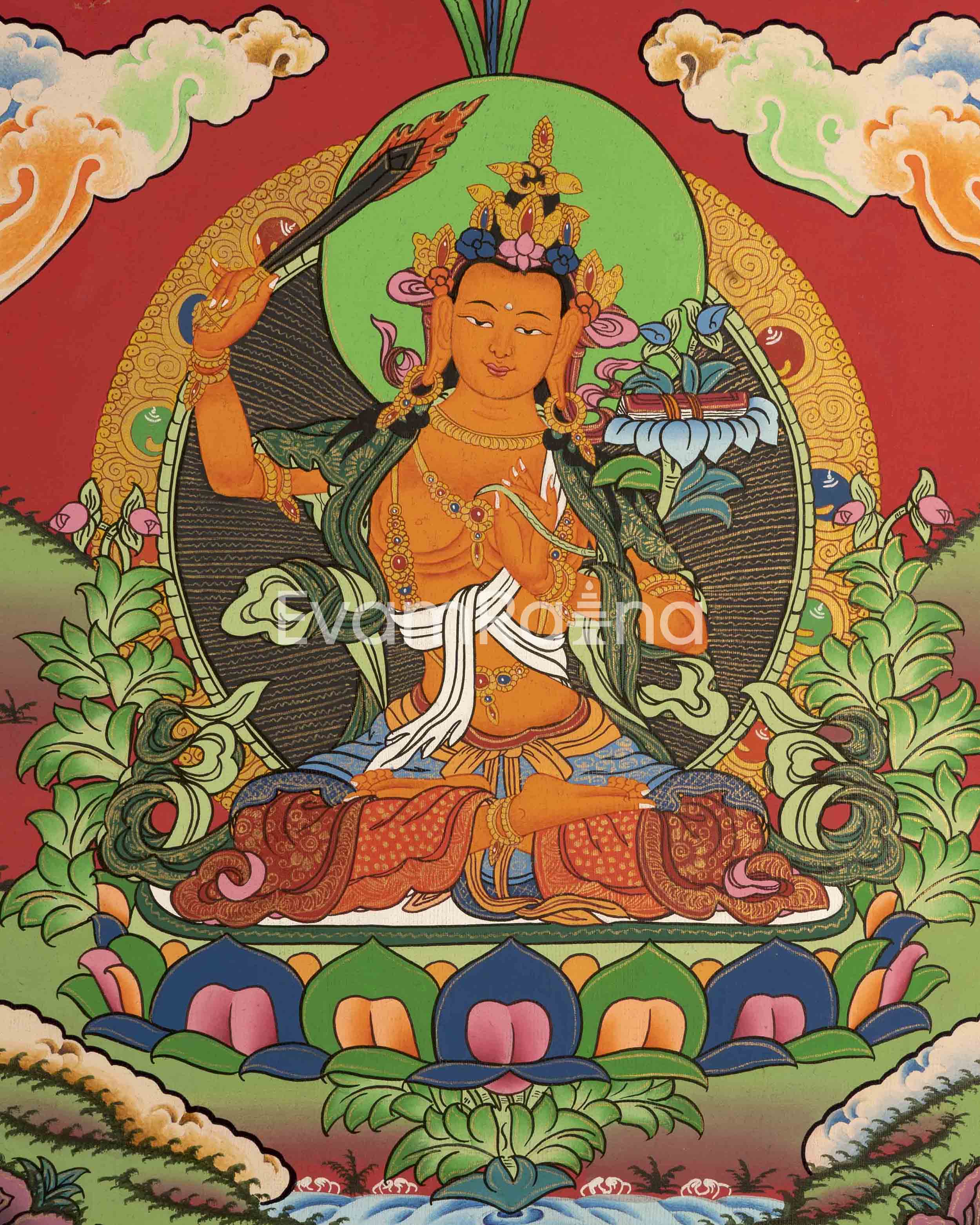 Bodhisattva Manjushree Thangka