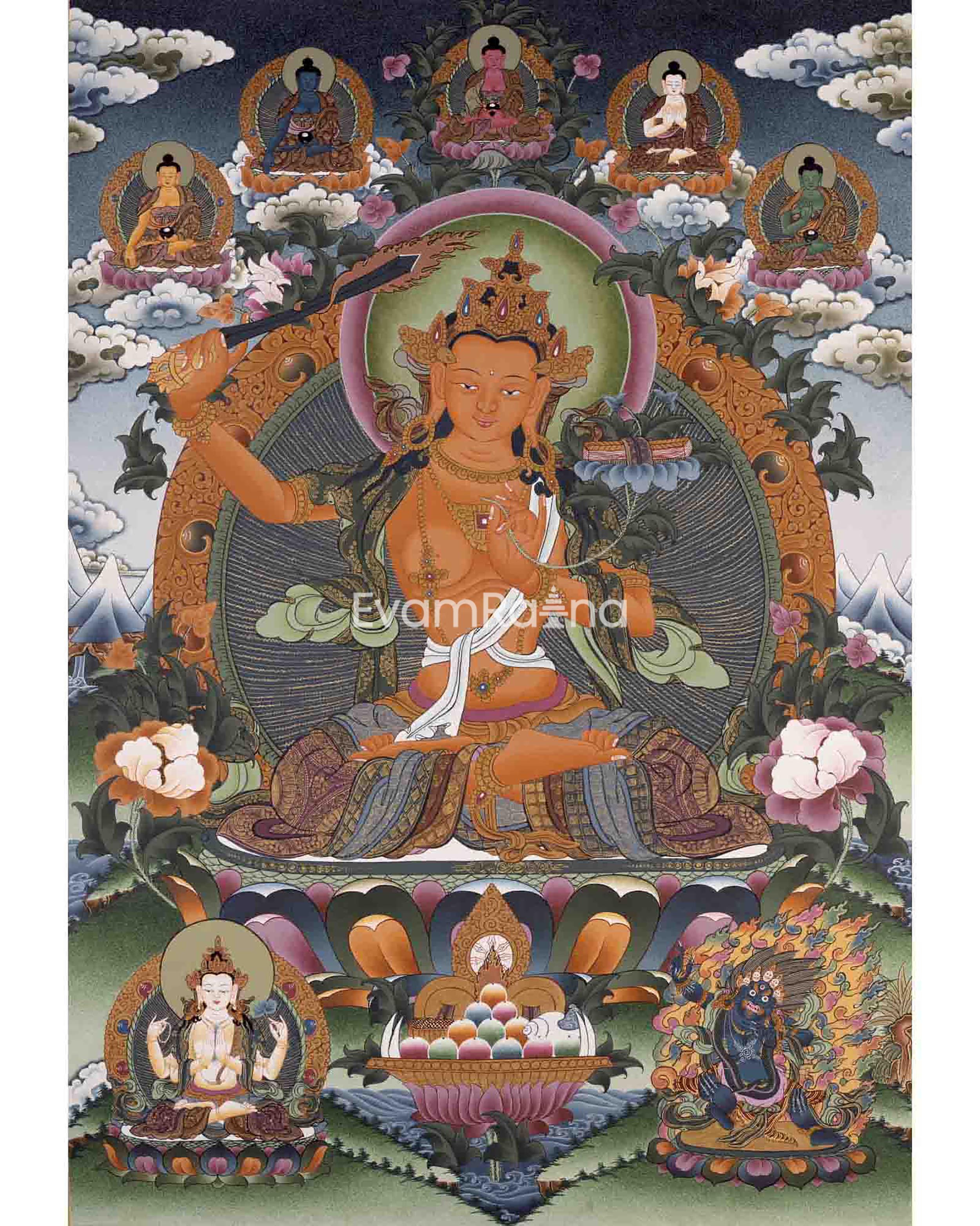 Bodhisattva Manjushree Thangka