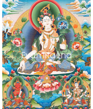 Bodhisattva with White Tara Thangka