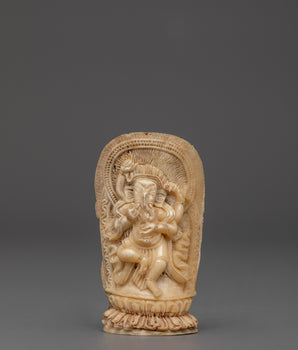 Handcarved Ganesh Bone Statue | Hindu Deity Ganesha Sculpture