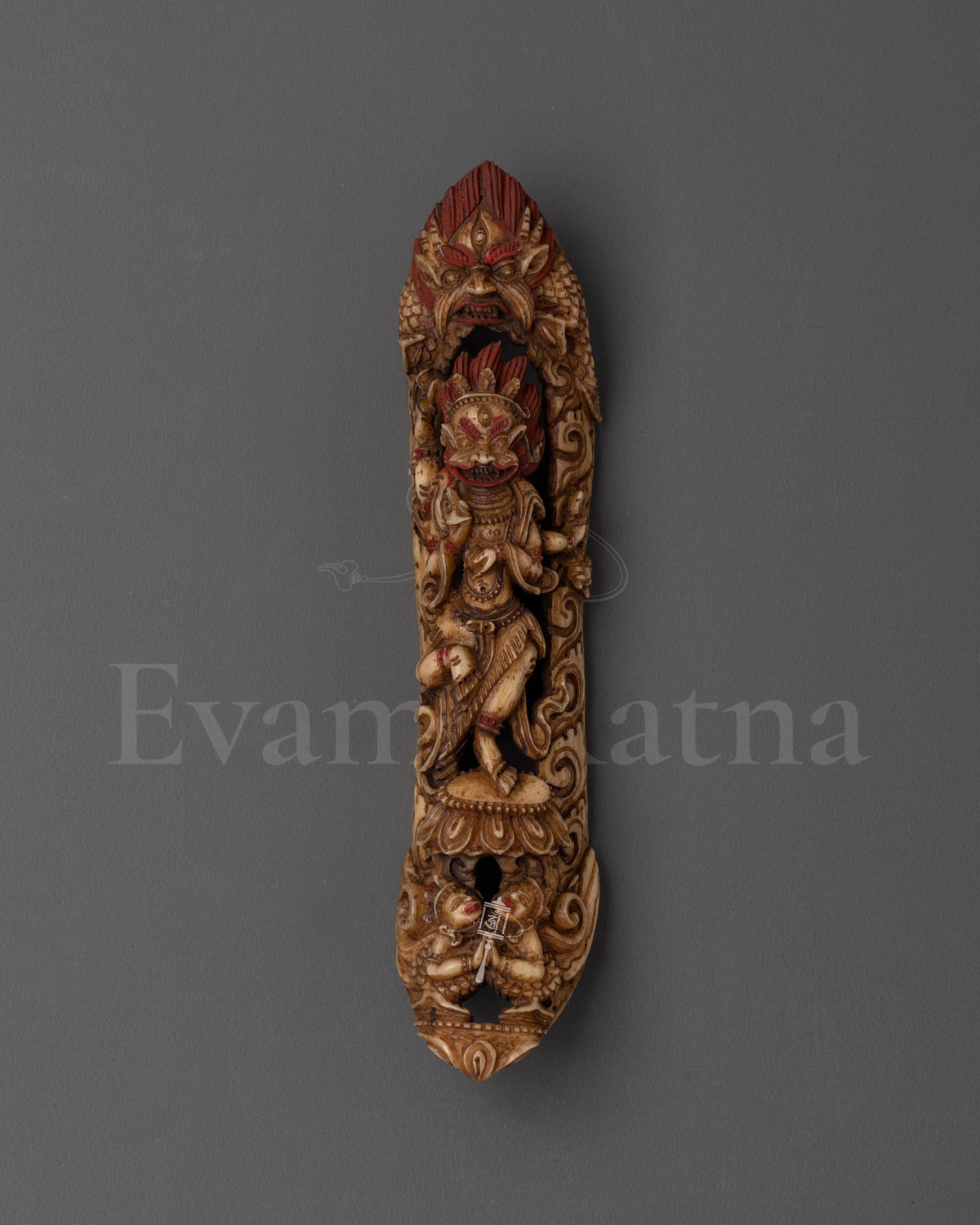 Handcrafted Simhamukha Bone Sculpture