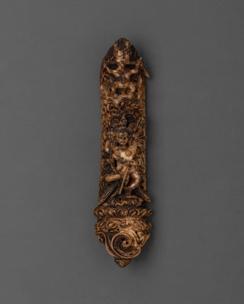 Sacred Bone Carving with Divine Deities