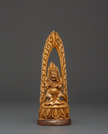 Wrathful Deity Bone Carving