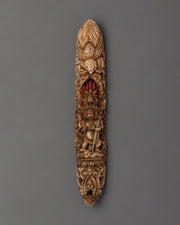 Mahakala Tibetan Bone Carving | Buddhist Protector Deity Artwork