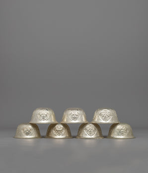 Silver-Plated Water Offering Bowls 