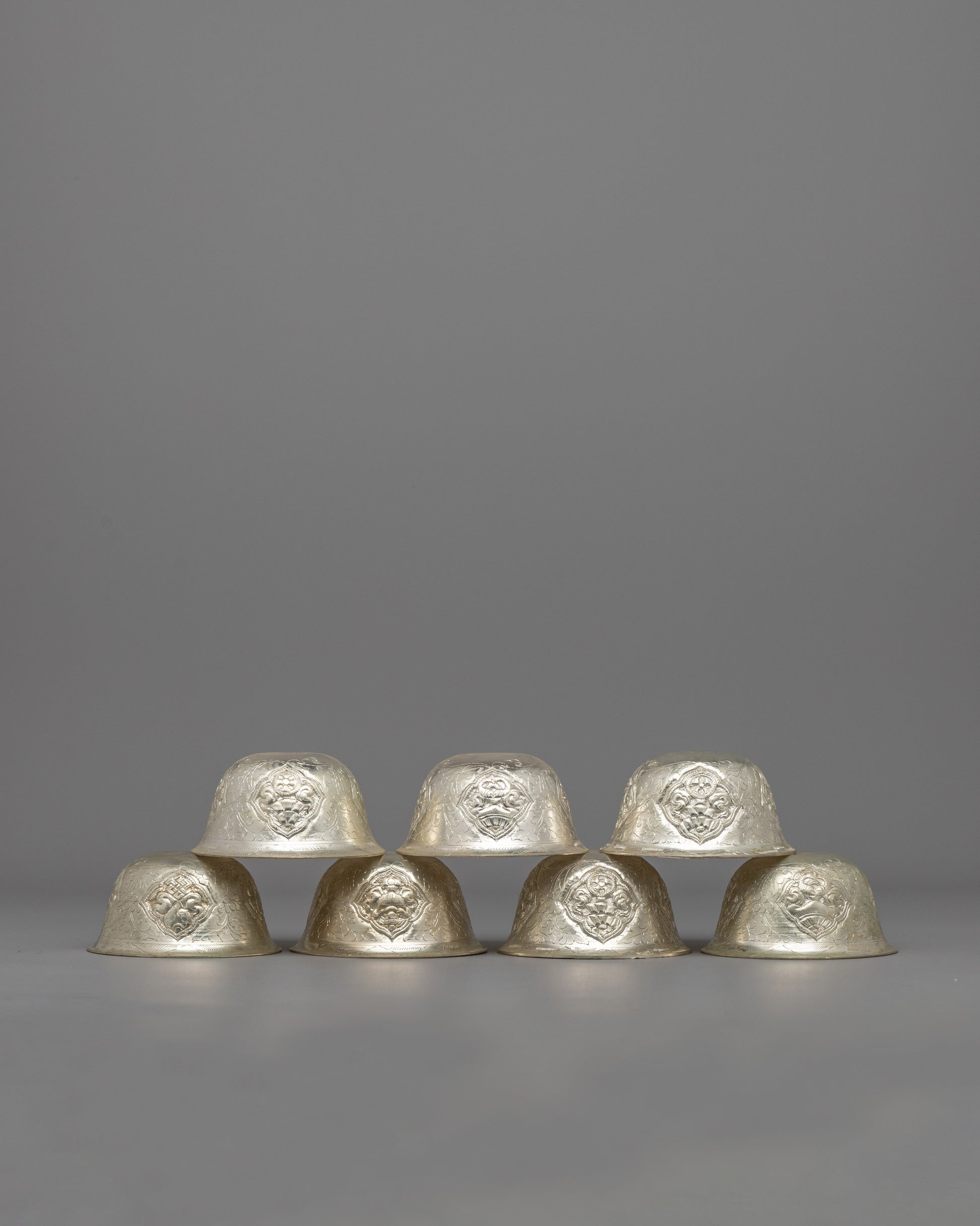 Silver-Plated Water Offering Bowls