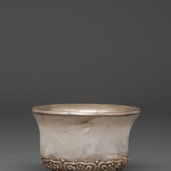 Tibetan Silver Offering Bowl 