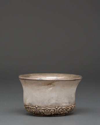 Tibetan Silver Offering Bowl 