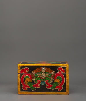 Hand-Painted Tibetan Wooden Box