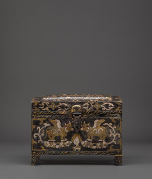 Silver And Brass Inlaid Spiritual Box | Decorative Iron Box for Home Decor