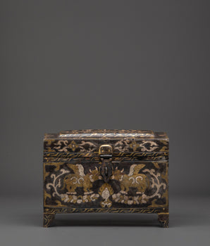 Silver And Brass Inlaid Spiritual Box | Decorative Iron Box for Home Decor