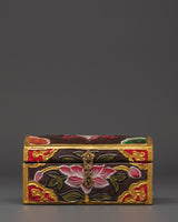 Tibetan Hand-Painted Wooden Box