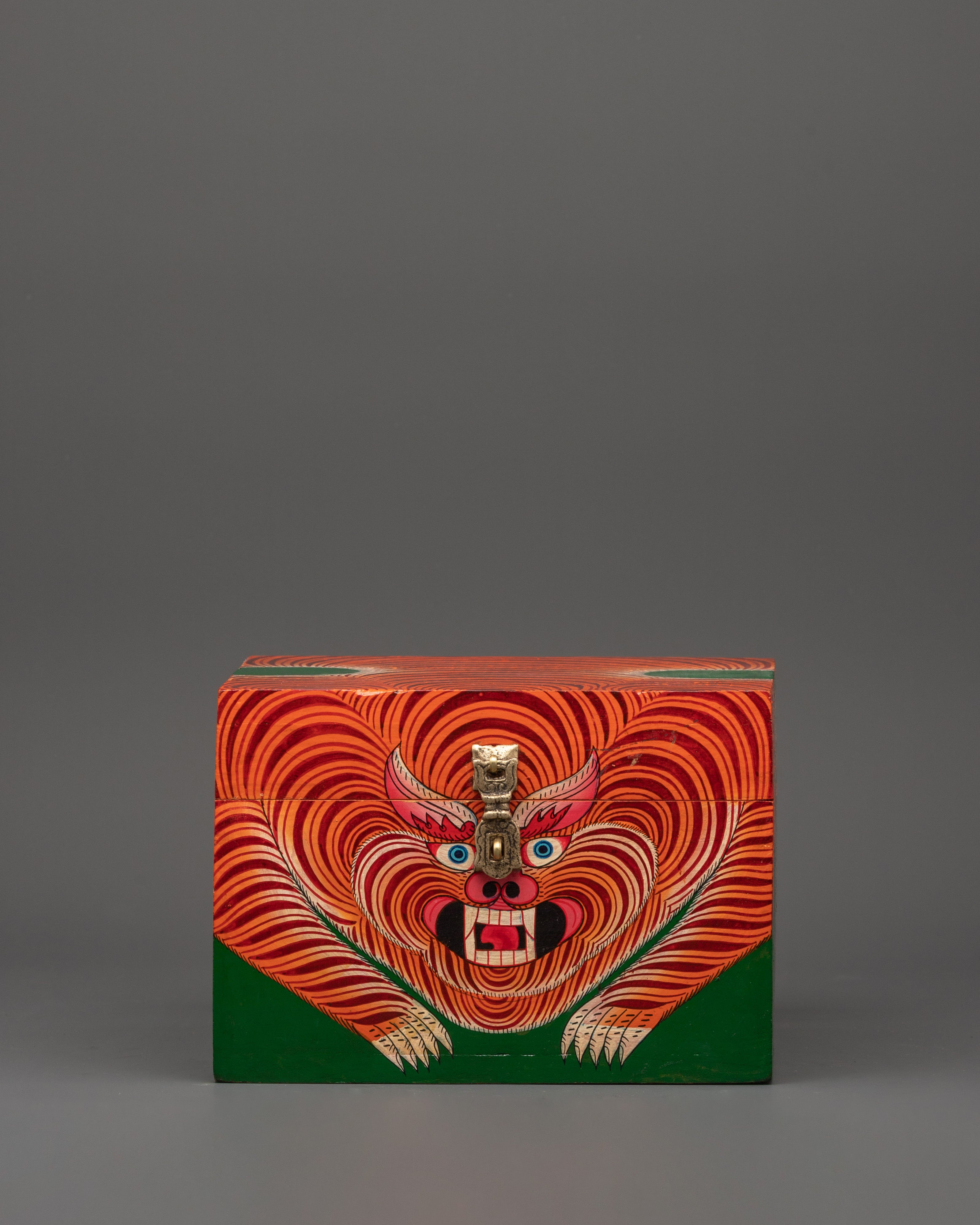 Hand-Painted Tibetan Tiger Box