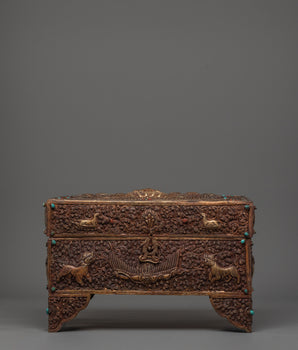 Avalokitesvara Carved Altar Box | Symbol of Wisdom