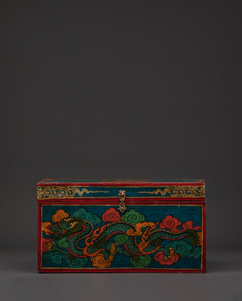 Tibetan Dragon Wooden Box