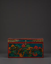 Tibetan Dragon Wooden Box