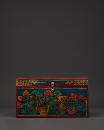 Tibetan Dragon Wooden Box