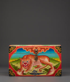 Hand Painted Tibetan Storage Box 
