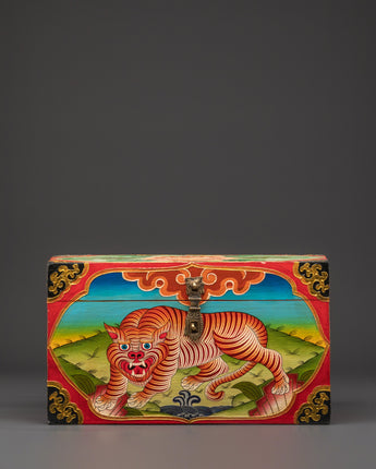 Hand Painted Tibetan Storage Box 