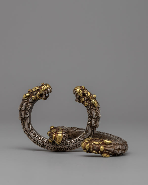 Exquisite Newari Dragon-Head Bracelet