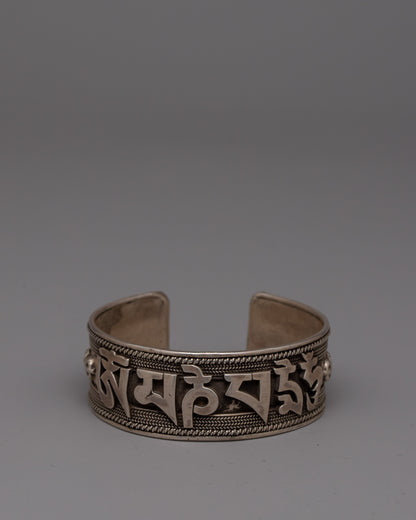 silver bracelet with copper