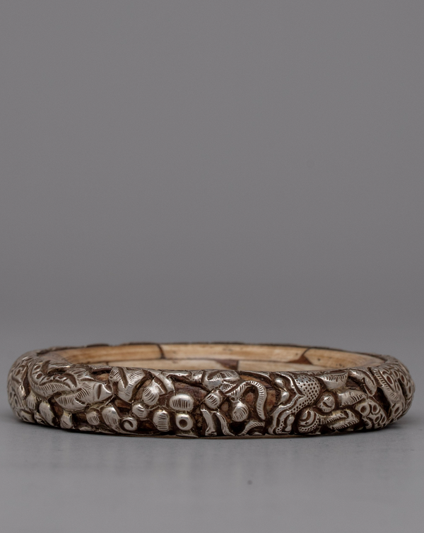 Tibetan Bone Bangle Bracelet | Boho Chic Jewelry Piece