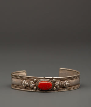 Spiritual Bracelet with Red Turquoise