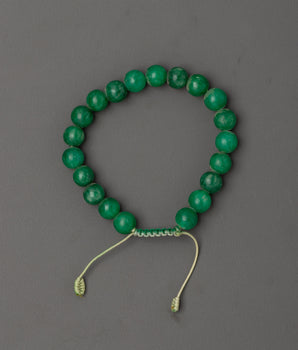 Green artificial stone bracelet