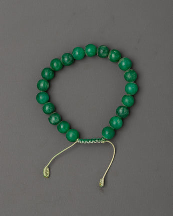 Green artificial stone bracelet