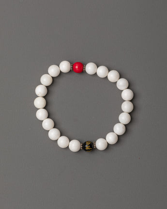 Handmade White Beaded Bracelet