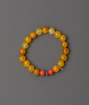 Yellow Beaded Wristband | Hand Accessories