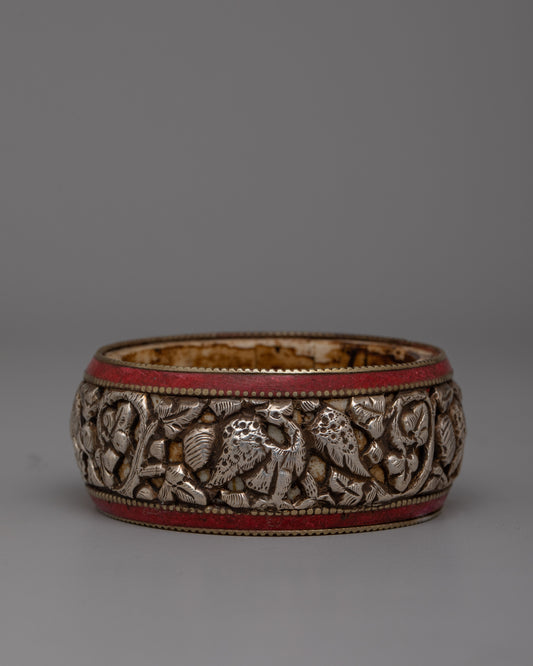 Tibetan Stone Border Bangle