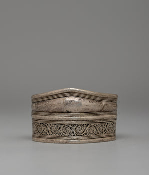 White Metal Filigree Bracelet