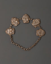 Silver Buddha charm bracelet