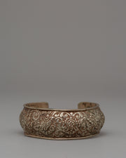 White Metal Tibetan Bracelet
