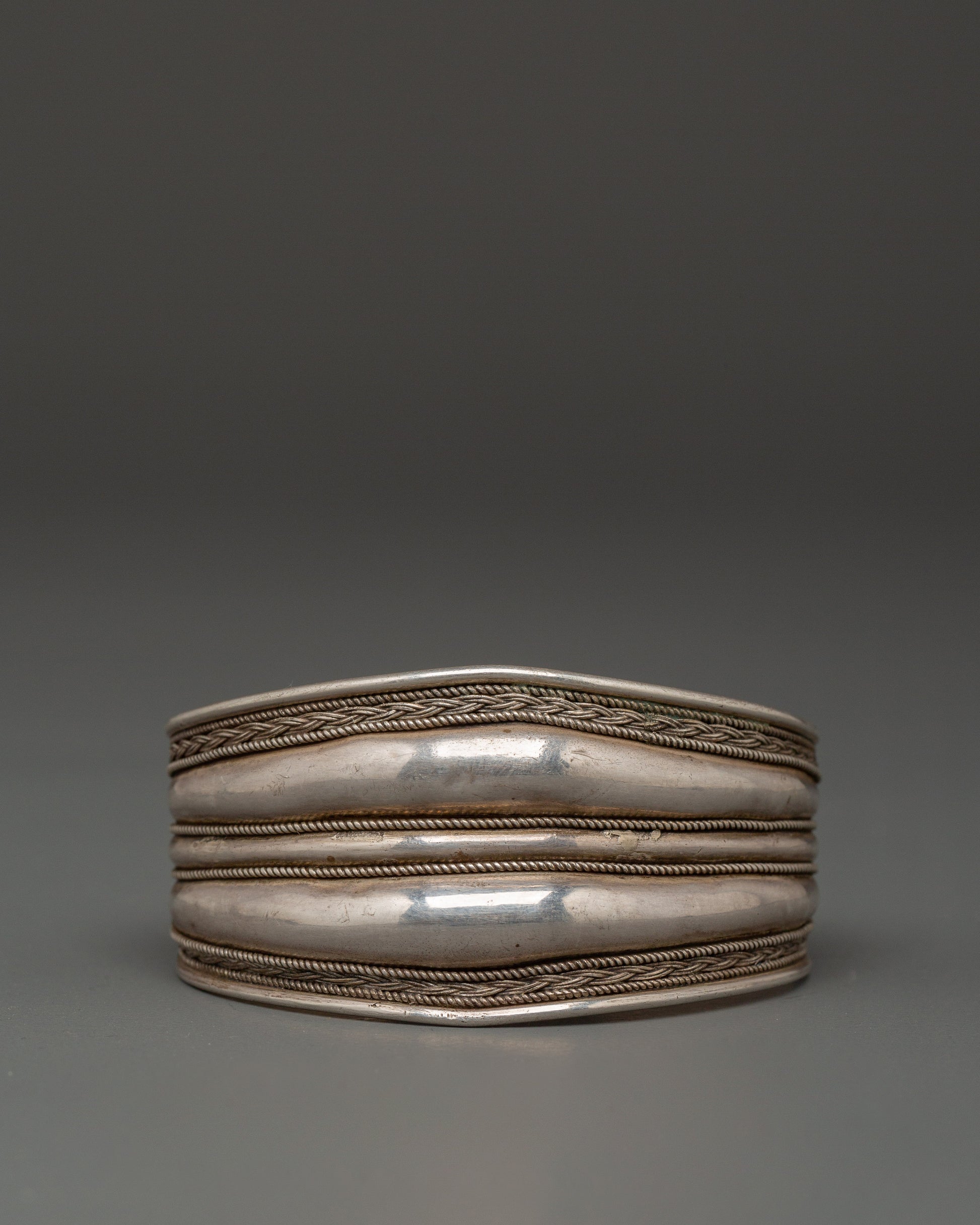 Sterling Silver Tibetan Cuff Bracelet