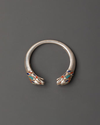Tibetan Silver Dragon Bracelet